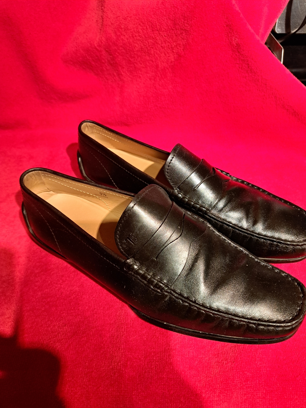 Classic Black Leather Penny Loafers - Men's Dress Shoes